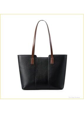 Genuine Leather Tote Bag Large Capacity Satchel Shoulder Handbag